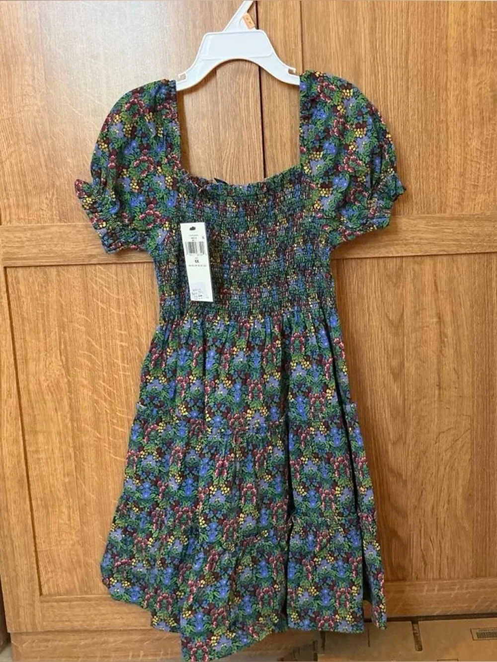 Ralph Lauren Girls Floral Smocked Cotton Jersey Dress